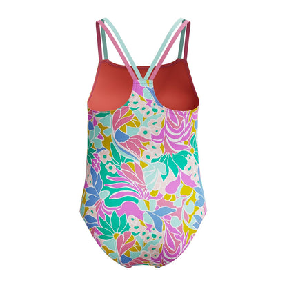 Speedo - Traje de baño para niña, con Espalda Cruzada, 1 Pieza