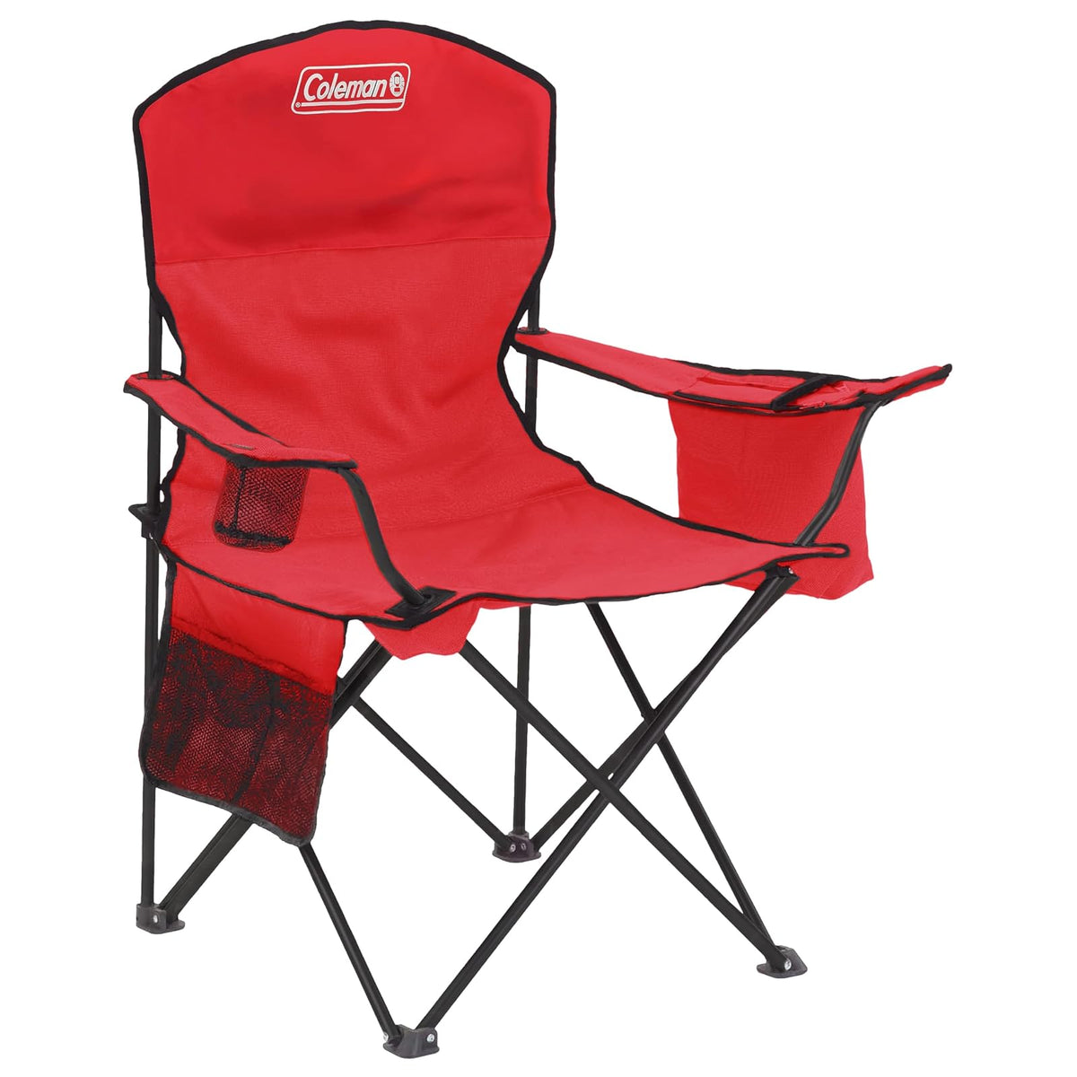 Coleman Silla Plegable con Hielera Integrada - Rojo - Silla