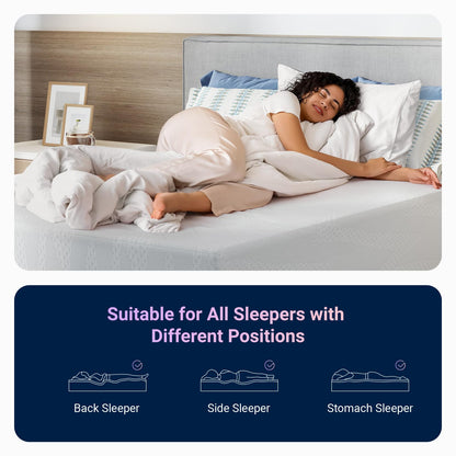 Avenco Colchón de Espuma viscoelástica de Gel de tamaño Individual de 10 Pulgadas en una Caja, enfriamiento Nocturno sueño y Alivio de presión, Gris, sin Fibra de Vidrio, Certificado CertiPUR-US