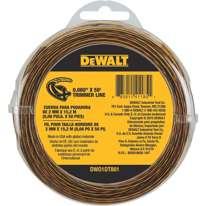 DEWALT Hilo de Repuesto OEM para Recortadora 0.080 pulg - 50-Feet by 0.080-Inch