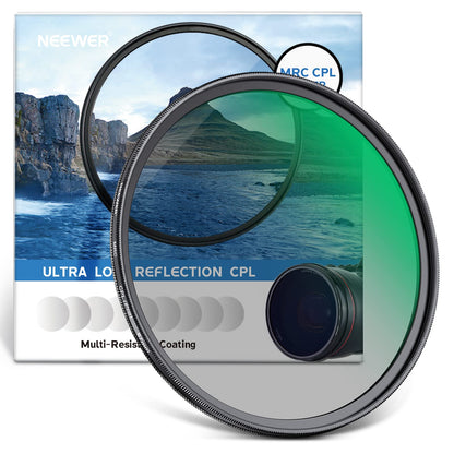 NEEWER 67MM Filtro CPL, Filtro Polarizador Circular, Polarizador, Multicapa | 30 Layer Multi Resistant Nano Coatings, Reduce Glare, Enhance Contrast, Ultra Slim, Reduces Reflection, Vidrio Óptico HD