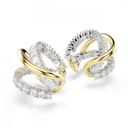 Pendientes ear cuff Hyperbola, Tallas mixtas, Blancos, Mezcla de acabados