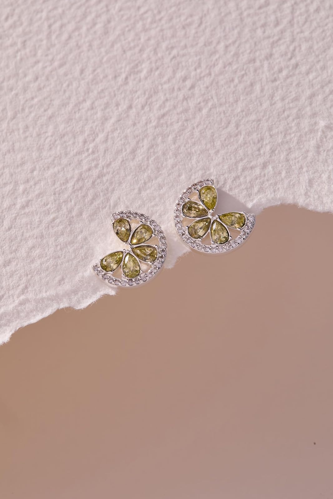 Alex and Ani Margarita Lime Stud Earring