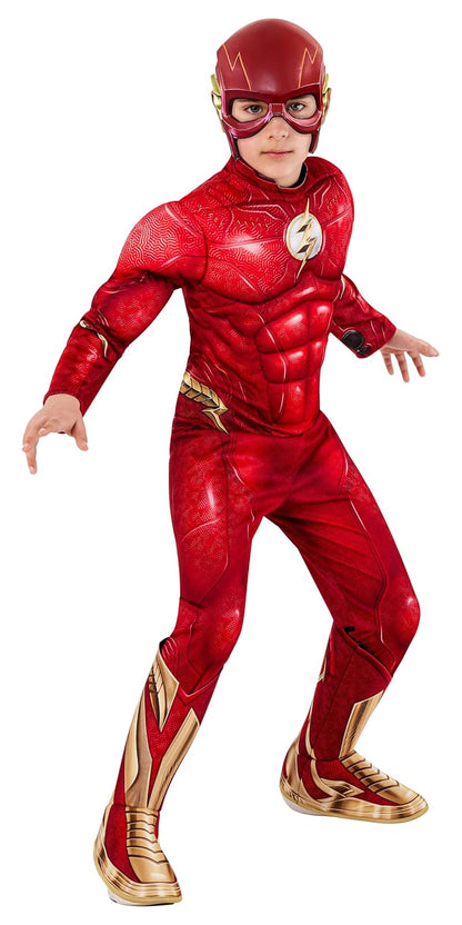 Rubies - overol y máscara para niños DC: The Flash Movie para fiestas temáticas y Halloween, como se muestra, S