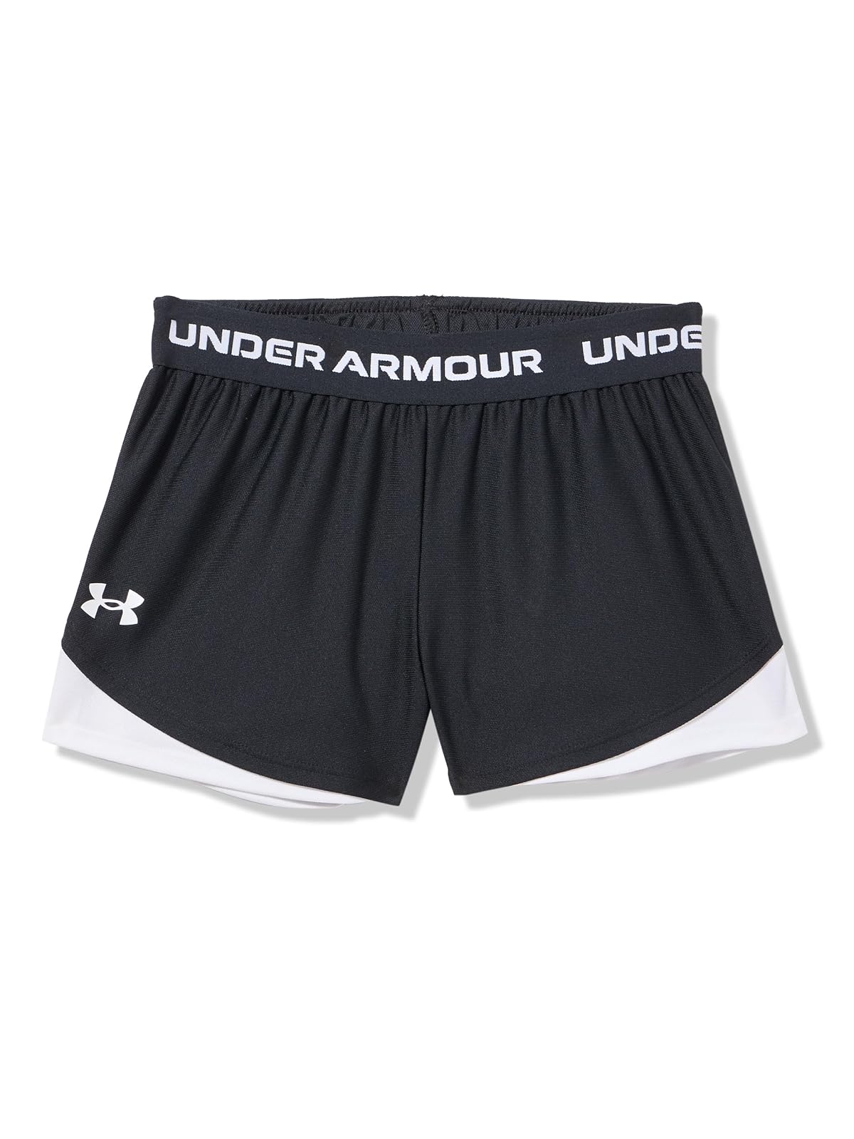 Under Armour Tech Play Up Shorts para Niña - XL - (001) Negro - Blanco - Blanco