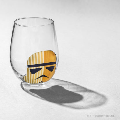 JoyJolt Star Wars™ Helmet Hues - Juego de 4 Vasos de Cristal Sin Tallo de 19oz, Coleccionables y Regalos para Adultos, Vasos de Cocina Temáticos