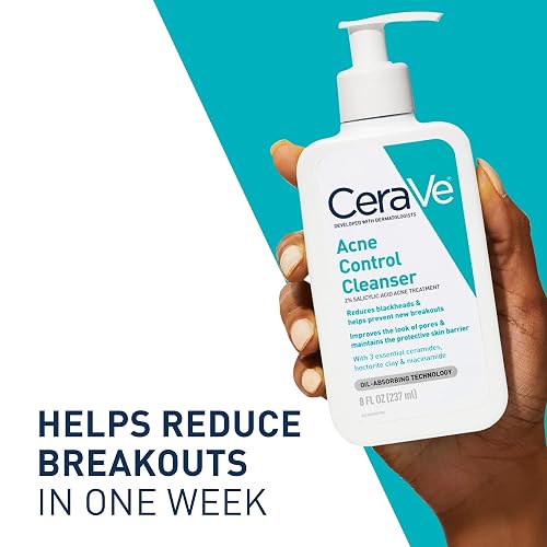 CeraVe | Limpiador Jabón Espuma limpiadora para Acné | Control de Imperfecciones Espinillas | Para pieles grasas y Mixtas | 237 ml
