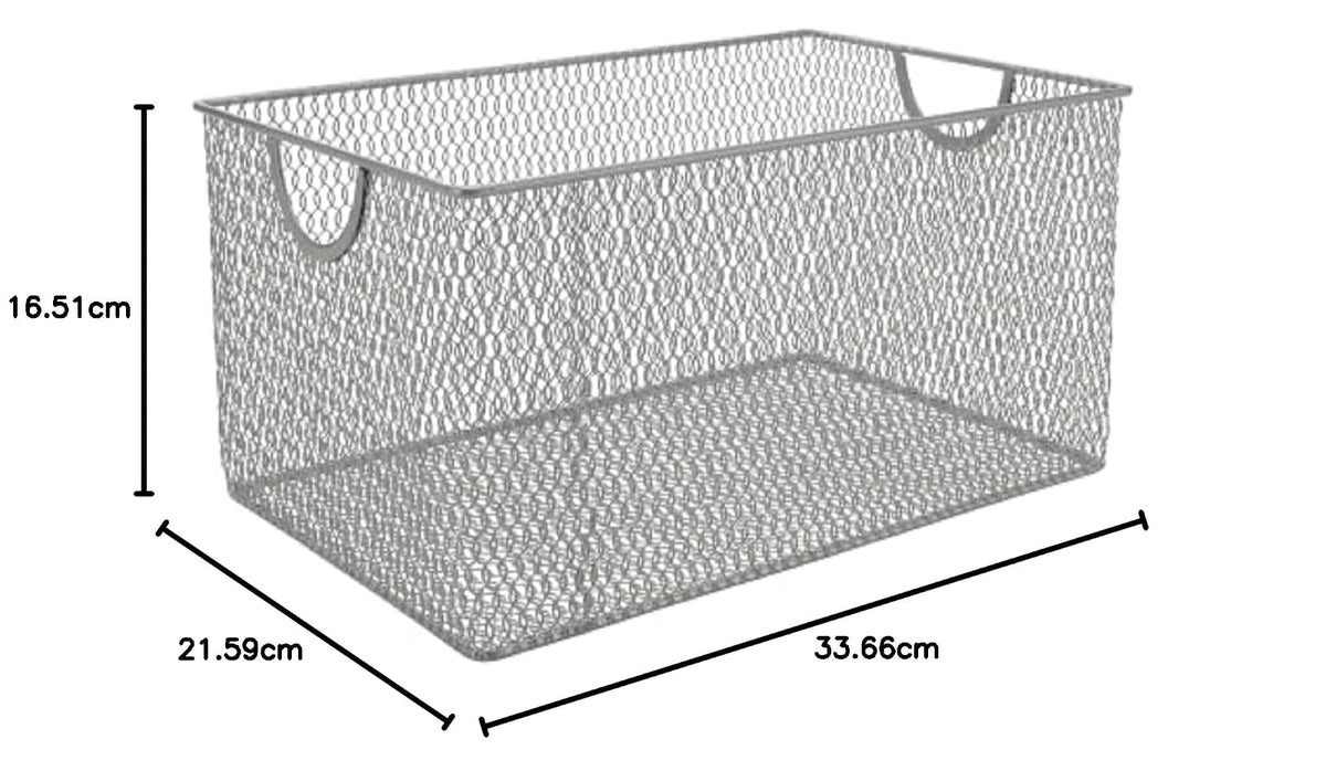 YBM Home 2321 - Cesta de almacenamiento de malla abierta