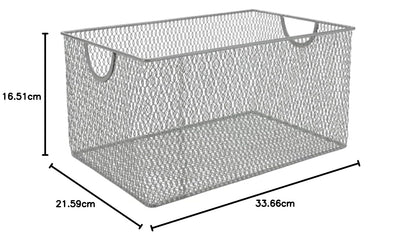 YBM Home 2321 - Cesta de almacenamiento de malla abierta