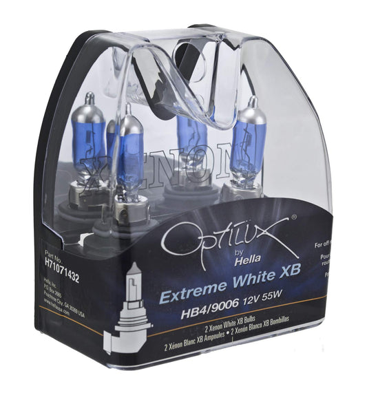 HELLA Optilux XB Series Bombillas Halógenas Xenon Blanco 9006 12V 55W Paquete de 2 Multi