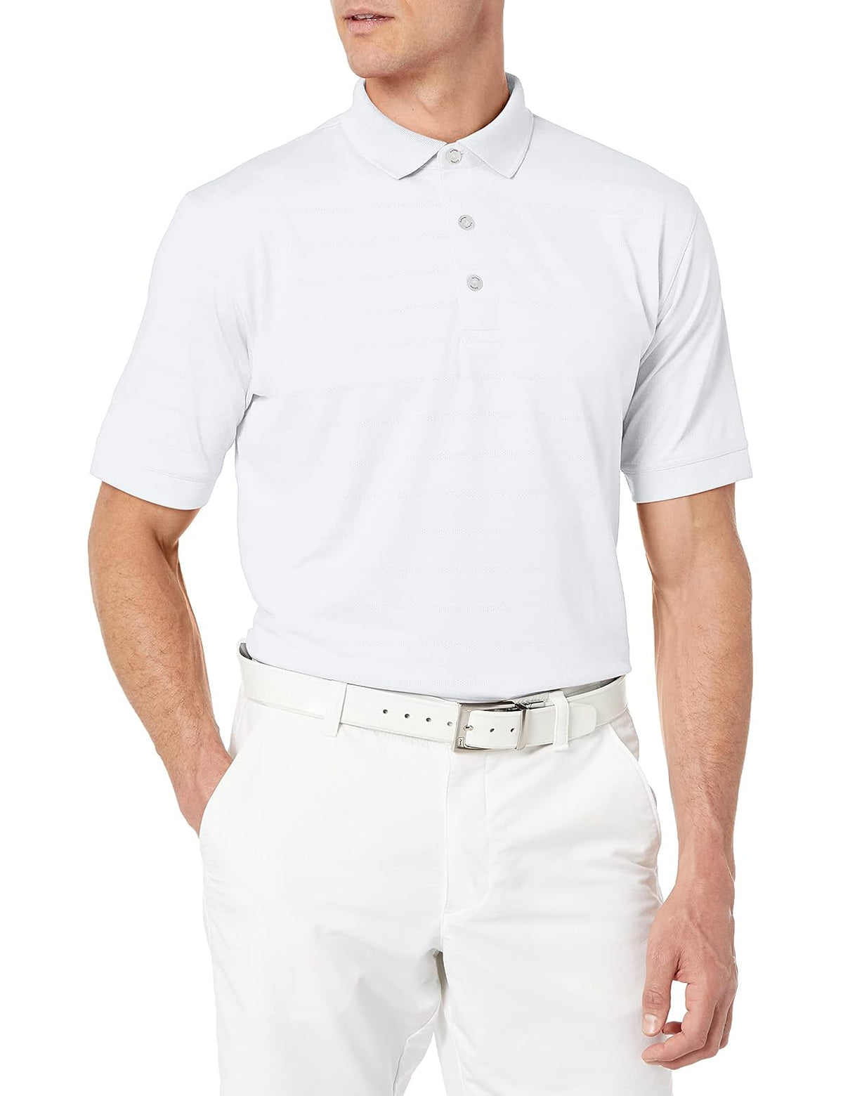 Callaway OPTI-Vent Playera Tipo Polo de Manga Corta, para Hombre - Blanco - XL