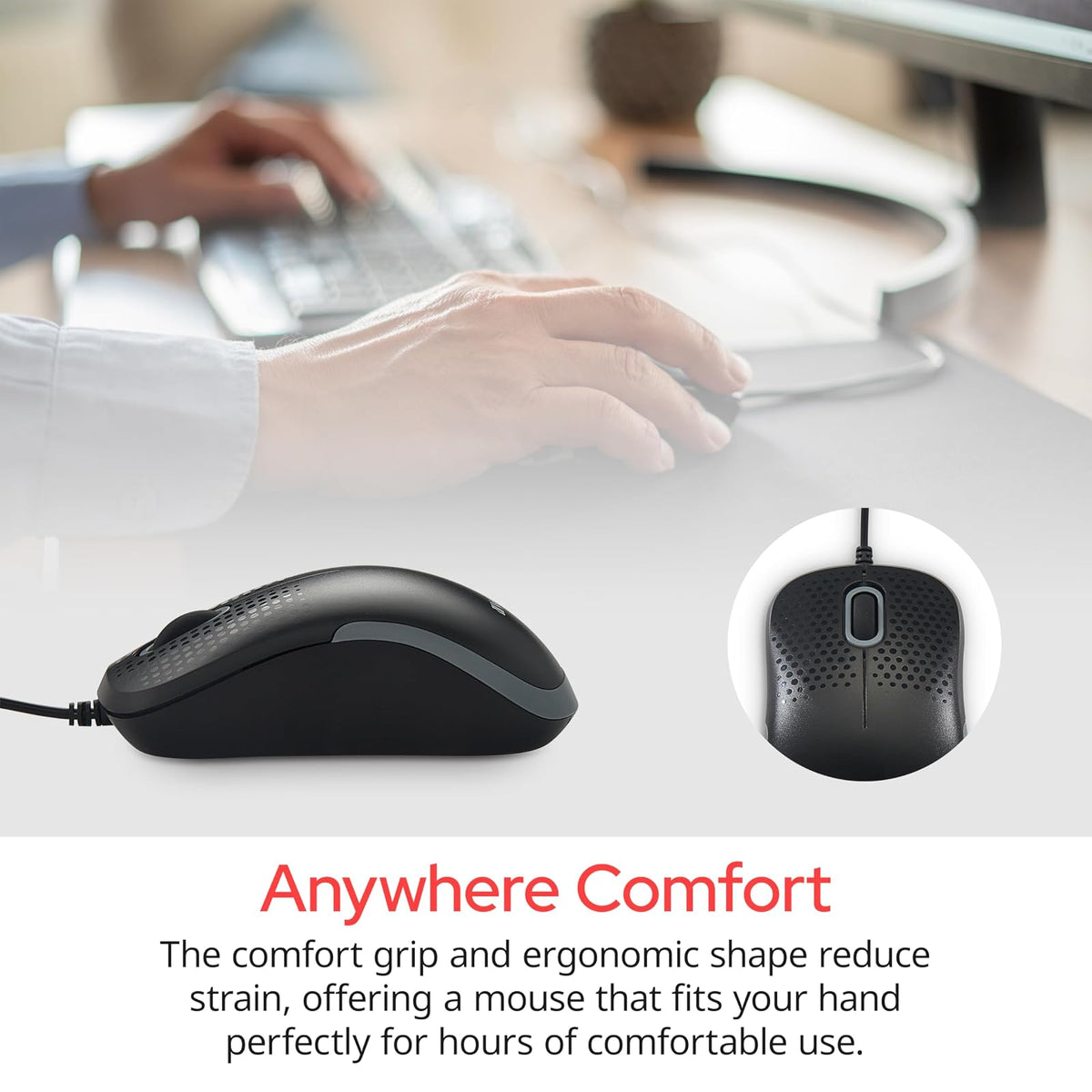 Verbatim Mouse óptico silencioso con Cable - Negro