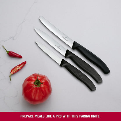 Victorinox Set de Cuchillos Mondadores, Swiss Classic, 3 piezas, Negro