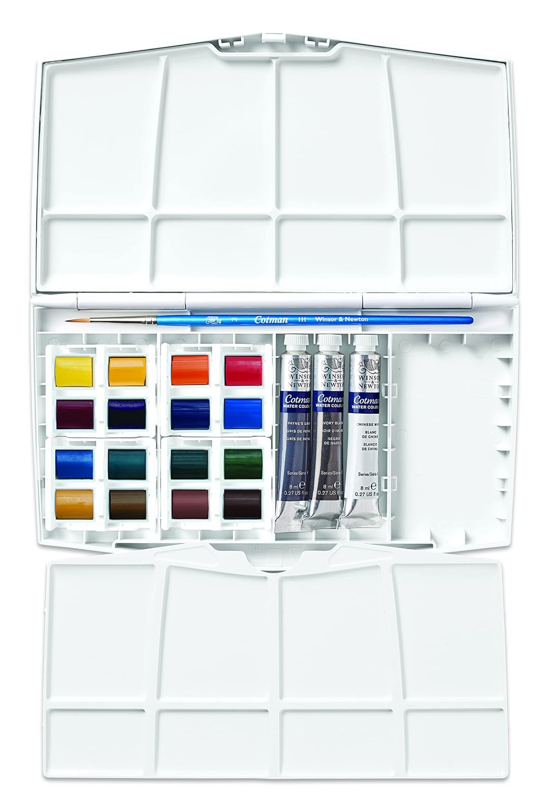 Winsor & Newton 390375 Est Cot Plus 375 C/16 Med, 3 Tubos, 1 Pinc