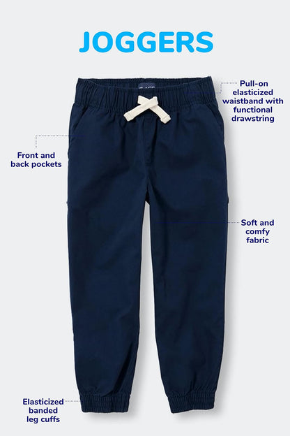 The Children's Place Pantalones Cortos para Hombre de Uniforme sin Tirar, Paquete de 3 Pantalones Cortos para Niños