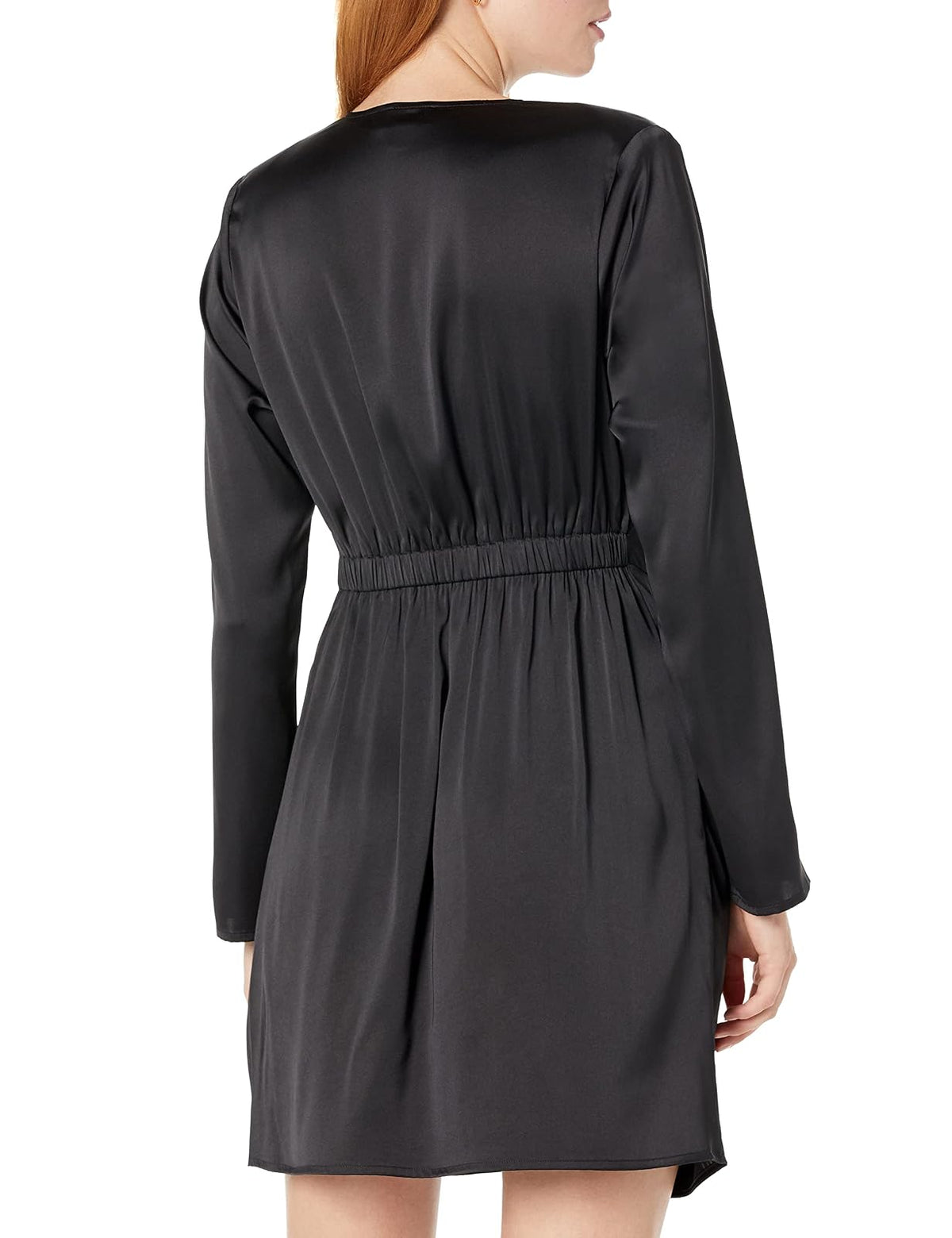 The Drop Tate Minivestido Para Mujer, con Cuello en V Profundo y Frente, Negro, 3X, Talla Grande