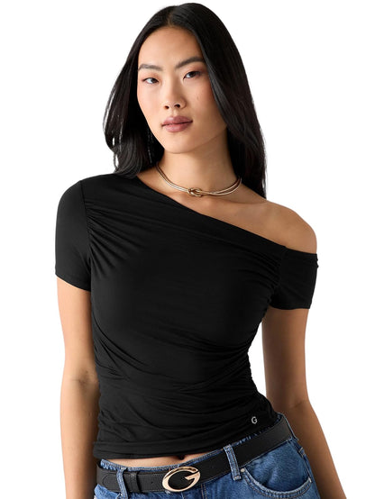 Guess Top Jaide de Manga Corta con Fruncido