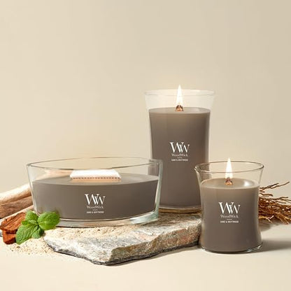 WoodWick 76378 Sand and Driftwood HearthWick Candle, Grey by Woodwick