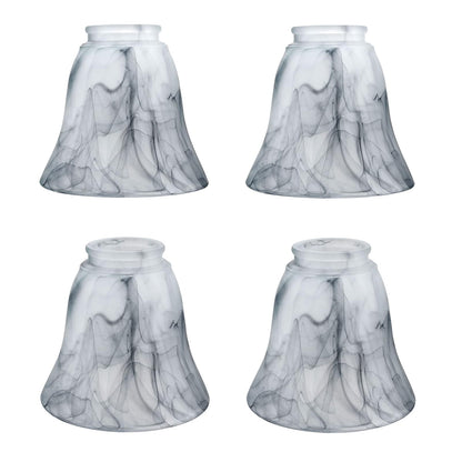 Aspen Creative 23166-4 - Pantalla de cristal de repuesto para ventilador de techo tradicional de alabastro ahumado, 2-1/8 pulgadas, 4-3/4 pulgadas de diámetro x 4-1/2 pulgadas de altura, paquete de 4