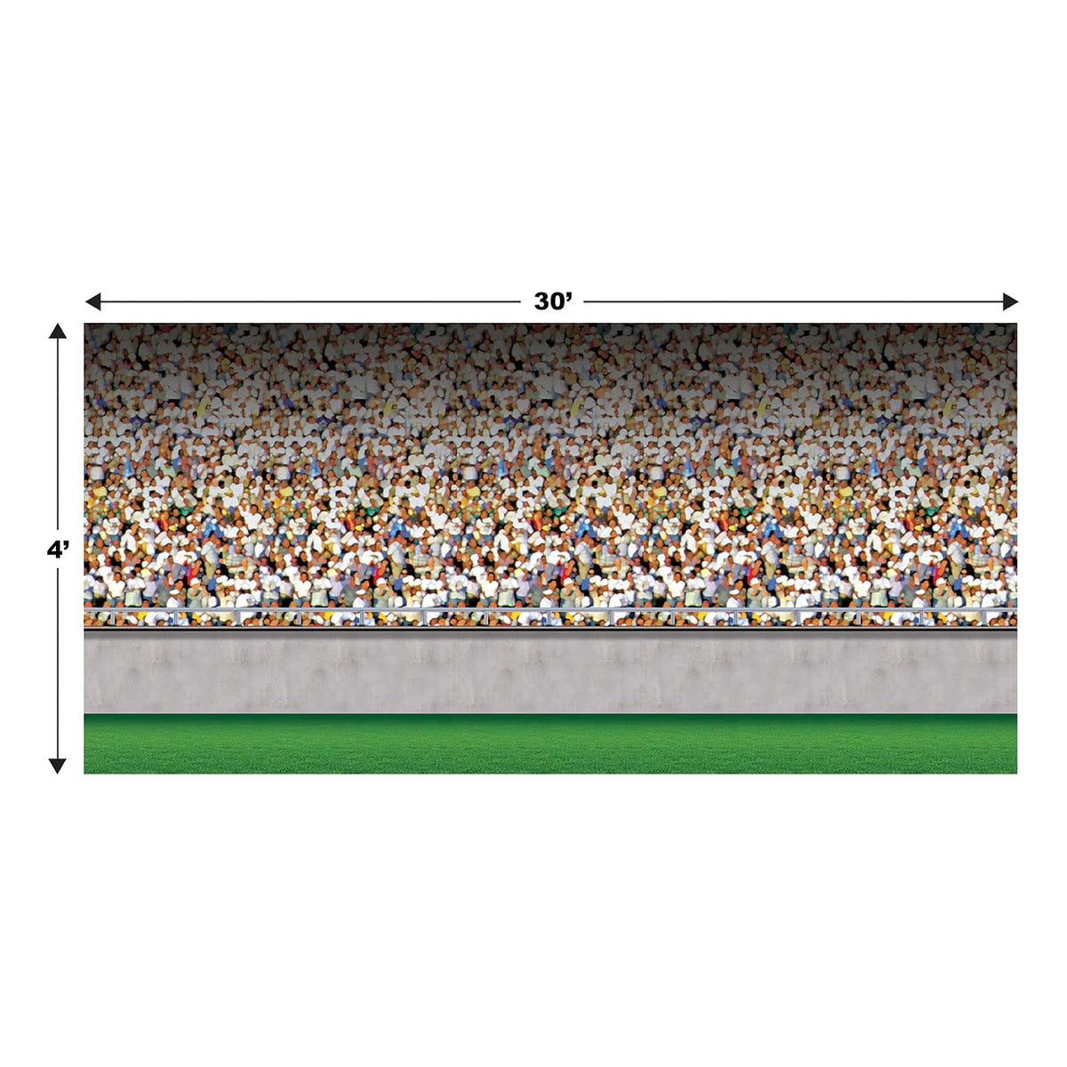 Beistle 52095 Lower Deck Stadium Backdrop, 4-Feet by 30-Feet