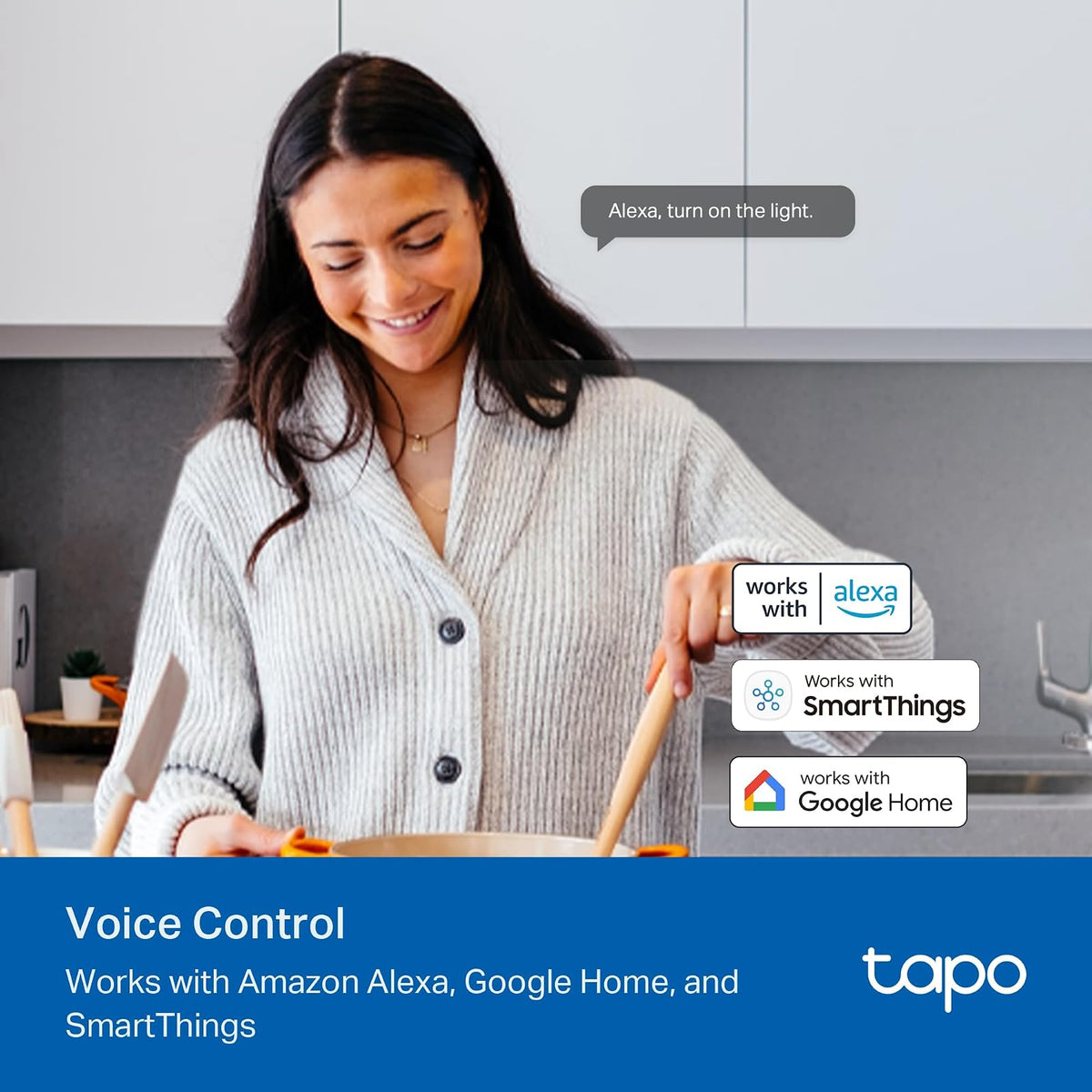TP-Link Tapo Interruptor de luz inteligente, de un solo polo, requiere cable neutro, interruptor de luz Wi-Fi de 2.4 GHz compatible con Alexa y Google Home, certificado UL, no requiere concentrador,