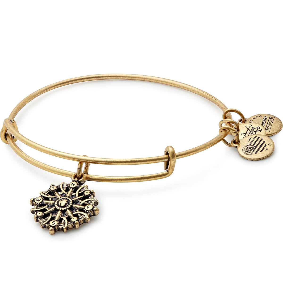 Alex and Ani Path of Symbols - Brazalete expandible para mujer, diseño de brújula, acabado rafaeliano, 2 a 3.5 pulgadas