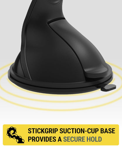 Scosche GHVWD 3 en 1 Soporte Universal para teléfono con Ventosa para salpicadero de Automóvil y camión, Parabrisas/Montaje de ventilación, Soporte de teléfono Ajustable de 360°, Soporte para teléfono