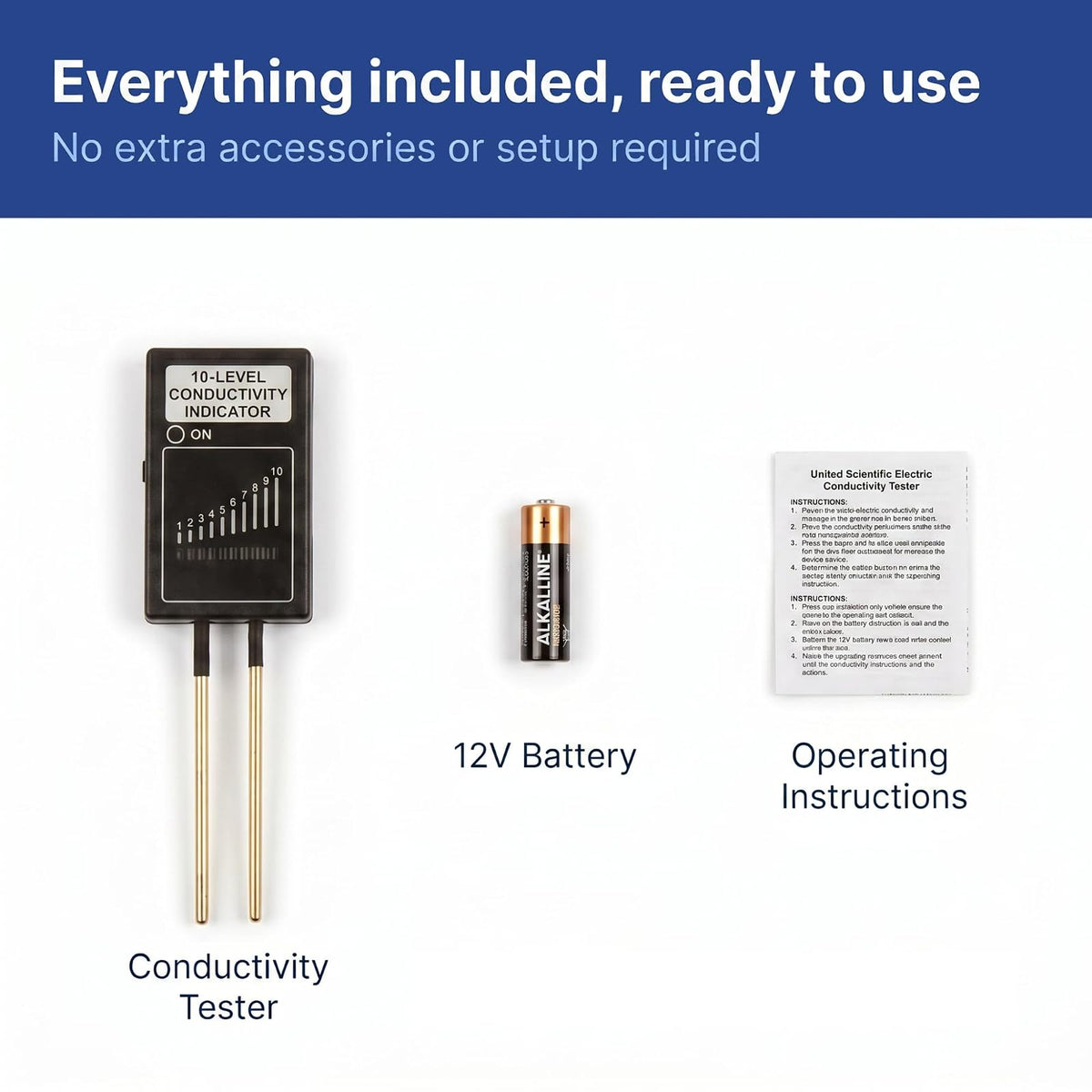United Scientific Supplies CNDT01, probador de conductividad eléctrica