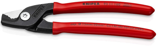 KNIPEX Tools 95 11 160 - Tijeras de cable de corte escalonado, 6.25 pulgadas