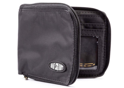 Big Skinny portafolios delgada con cierre para hombre, capacidad para hasta 25 tarjetas