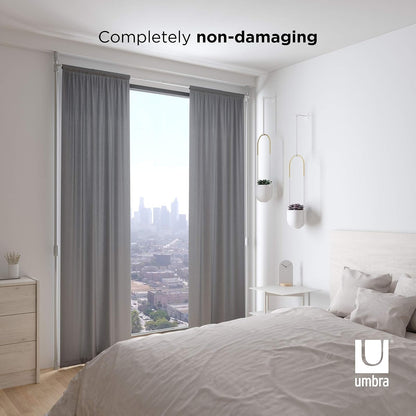 Umbra Anywhere Rod, Adjustable Damage Free Room Divider Tension Curtain Rod, 36-66",
