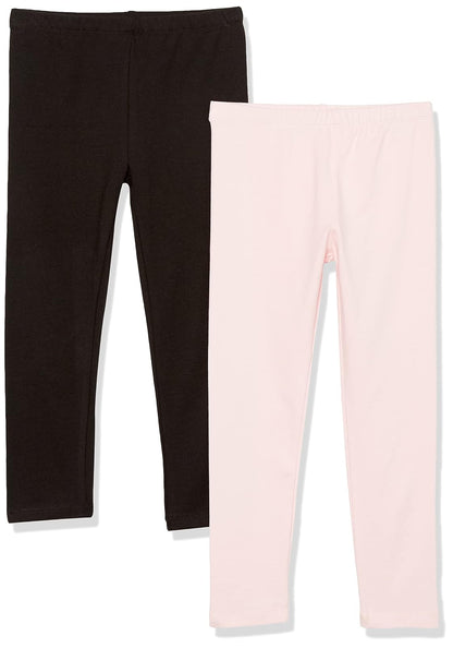 The Children's Place Leggings Capri para Niña, Paquete Múltiple - Negro - Concha Paquete de 2 - G