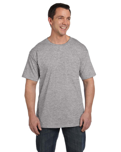 Hanes Beefy-T Playera con Bolsillo para Hombre - Acero ligero - 1 paquete - XL