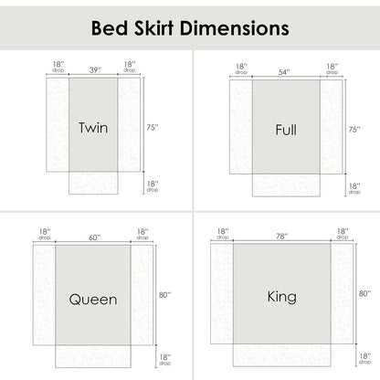 Greenland Home Paisley Quilted Bed Skirt, Ivory, King