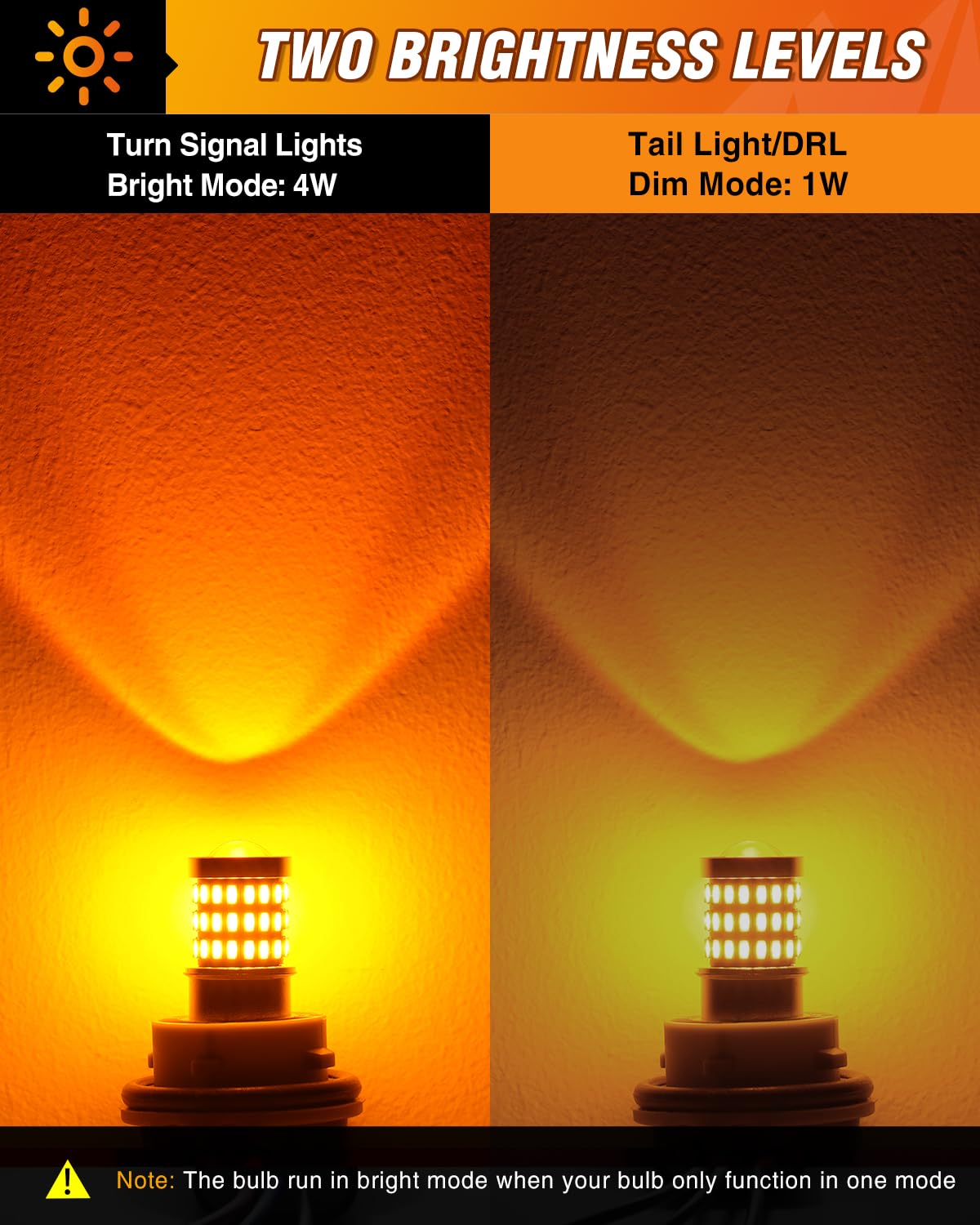 Nilight NI115702-A Foco LED 1157, 2 Unidades, 57 LED Ámbar, BAY15D, para Luces Traseras de Camión/Motocicleta