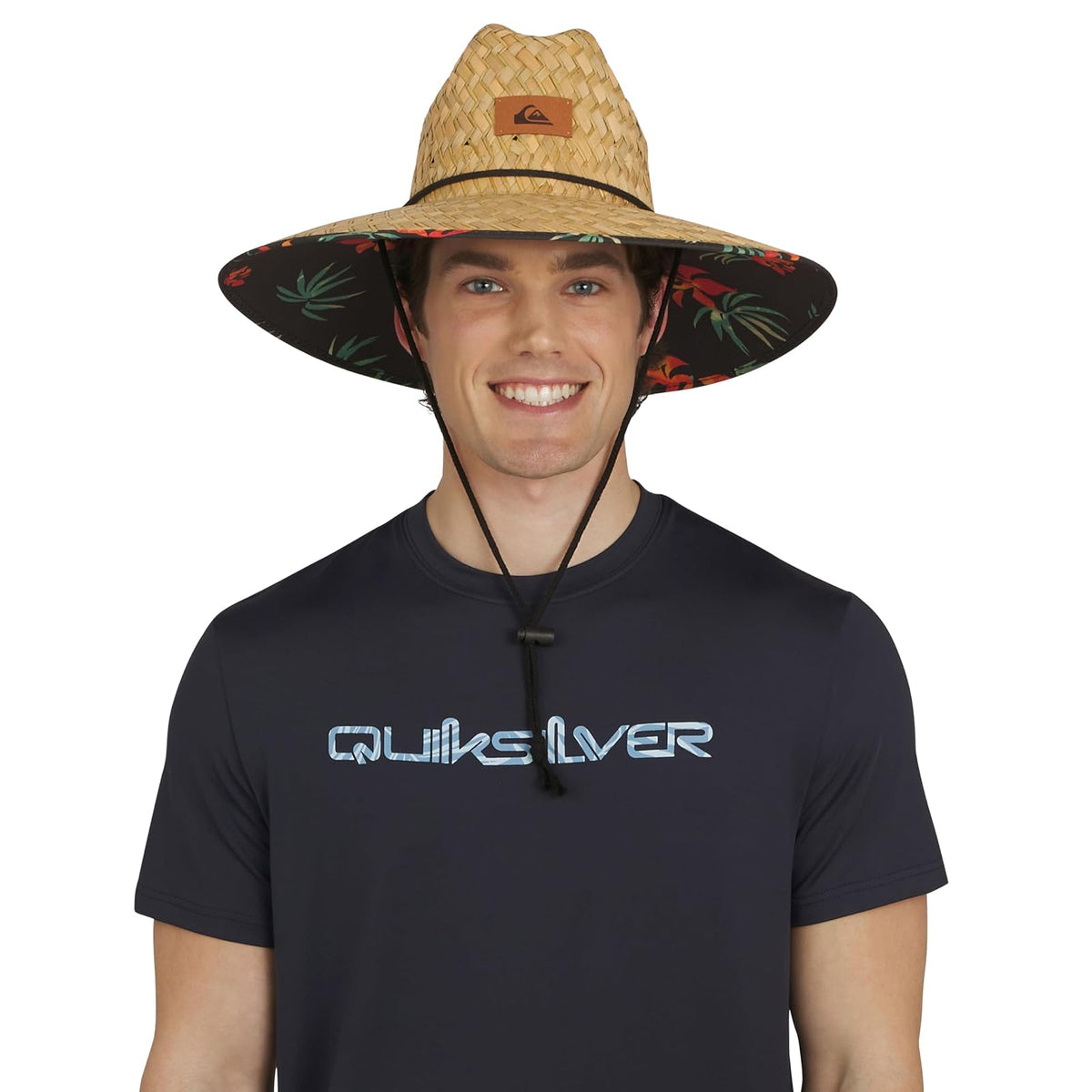 Quiksilver Wide Brim Outdoor Sun Protection Lifeguard Sombrero para el Sol Hombre - G-XL - Negro -
