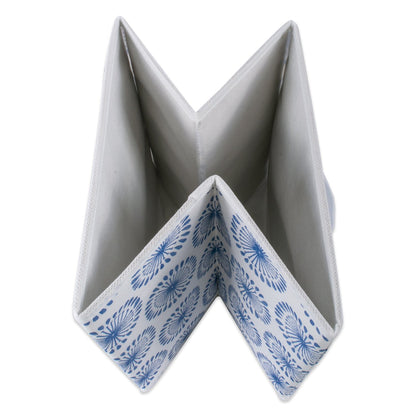 DII CAMZ35079 Papeleras de almacenamiento de tela plegables para guardería, oficinas, hogar, contenedores hechos para adaptarse a organizadores de cubos estándar, pequeños: 28 x 28 x 28 cm, Starburst Blueberry