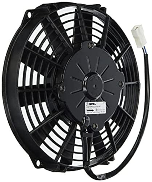 Spal 30100392 Ventilador de perfil bajo de hoja recta de 9 pulgadas, color negro