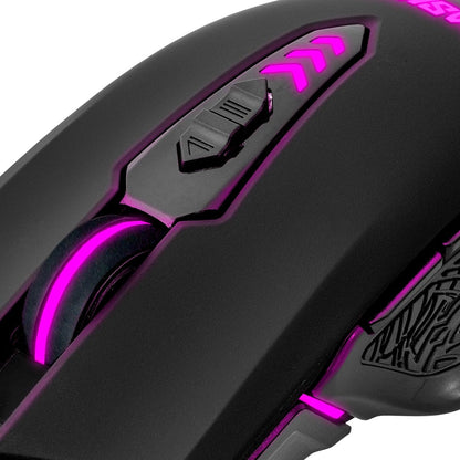 Mouse Gamer alámbrico para PC/Mac 6,400 dpis con luz led BASH-3001