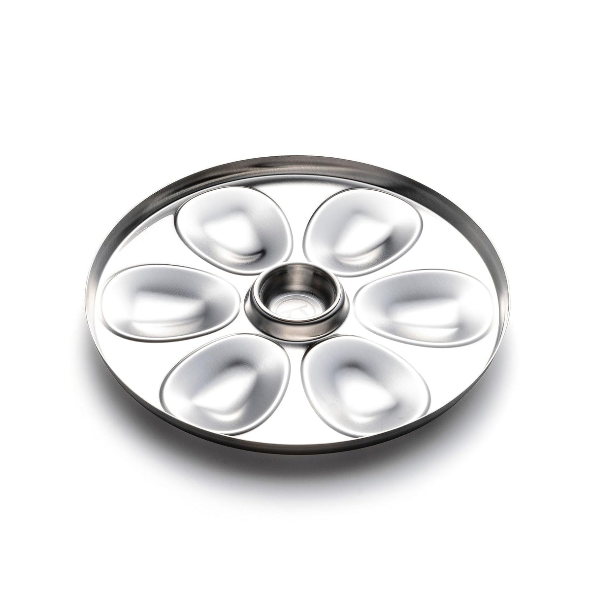 Outset Bandeja para ostras, 6 ranuras y taza para condimentos
