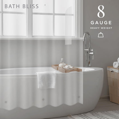 Bath Bliss Forro de Cortina de Ducha Transparente de Alta Calidad