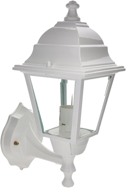 Estevez A-425 Iluminación de Seguridad Decorativa. Farol Pir 4 Caras 1X60W, E26, Blanco