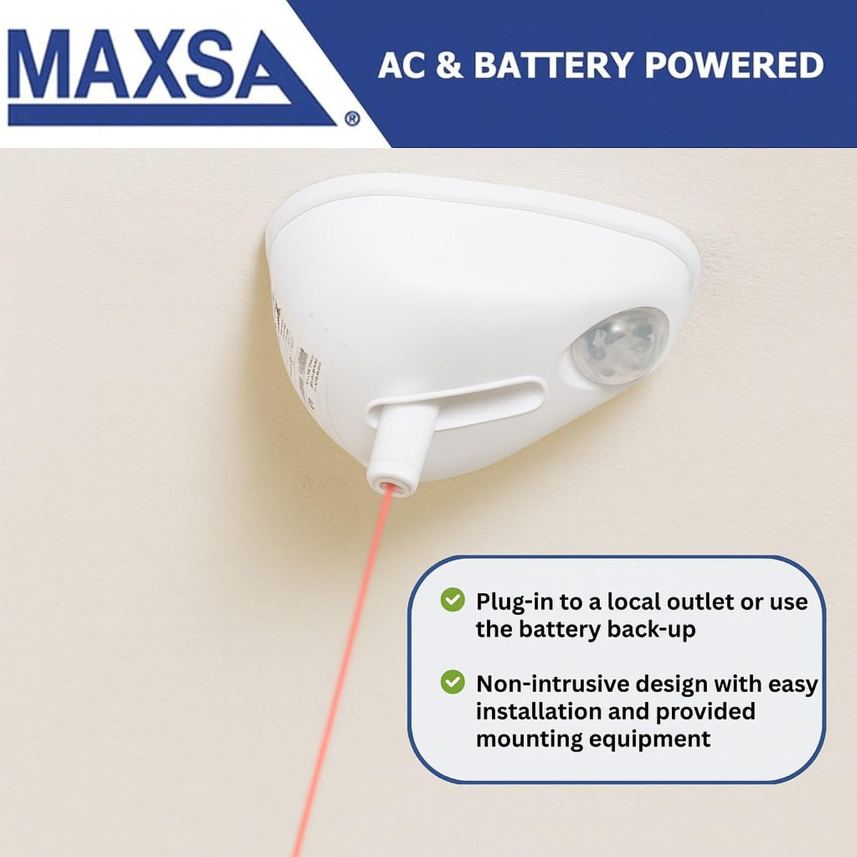 MAXSA Innovations 37310-W-RS White Single Parking Aid