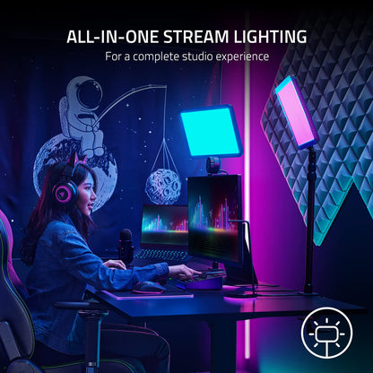 Razer Key Light Chroma,Kit de iluminación Todo en Uno para streaming,
