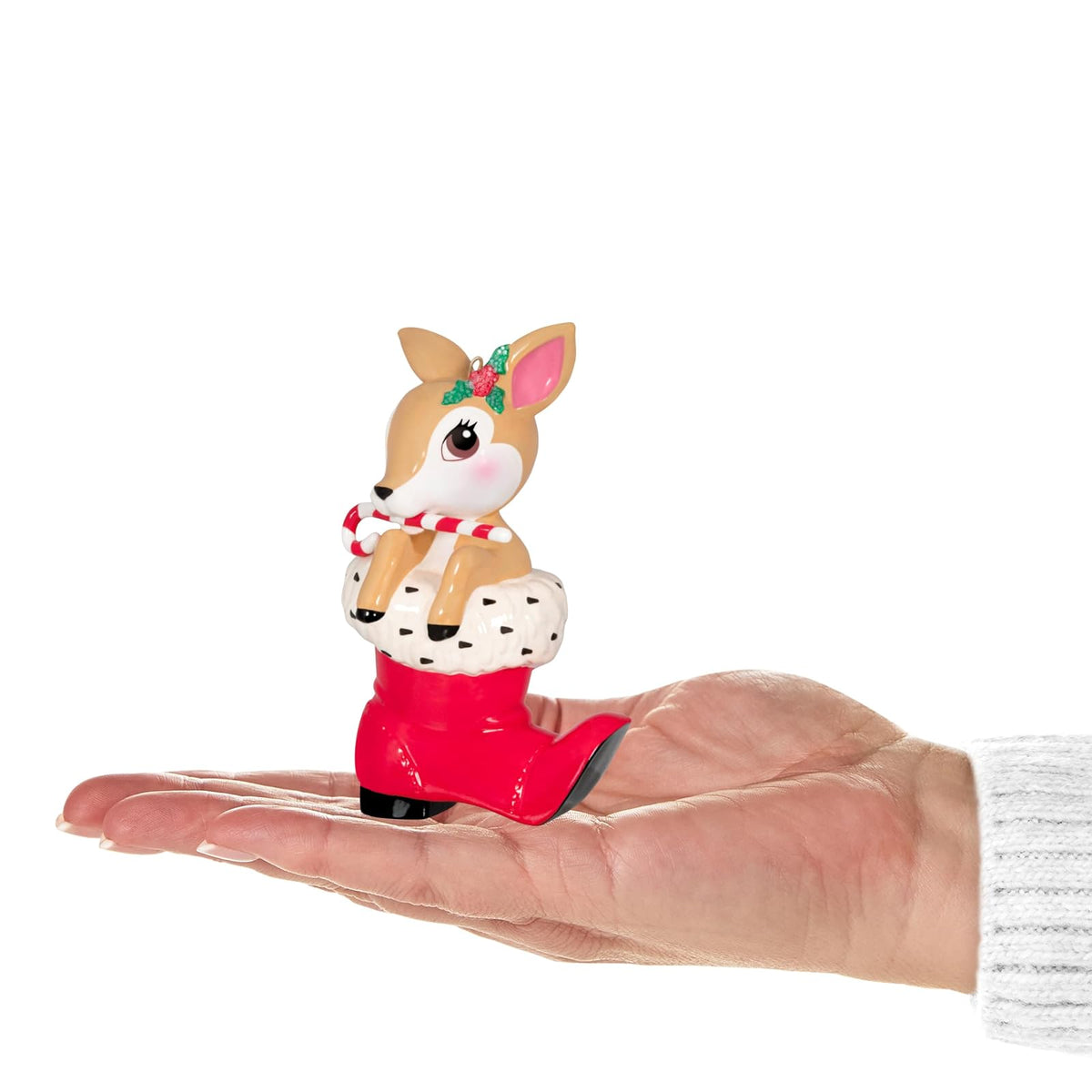 Hallmark - Adorno de Navidad 2024, Reno clásico, Porcelana, Regalos para los Amantes de la Navidad