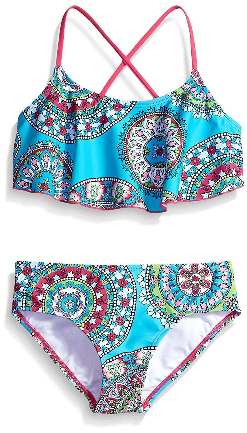 Kanu Surf Traje de baño de 2 Piezas Alania con Volantes para niña