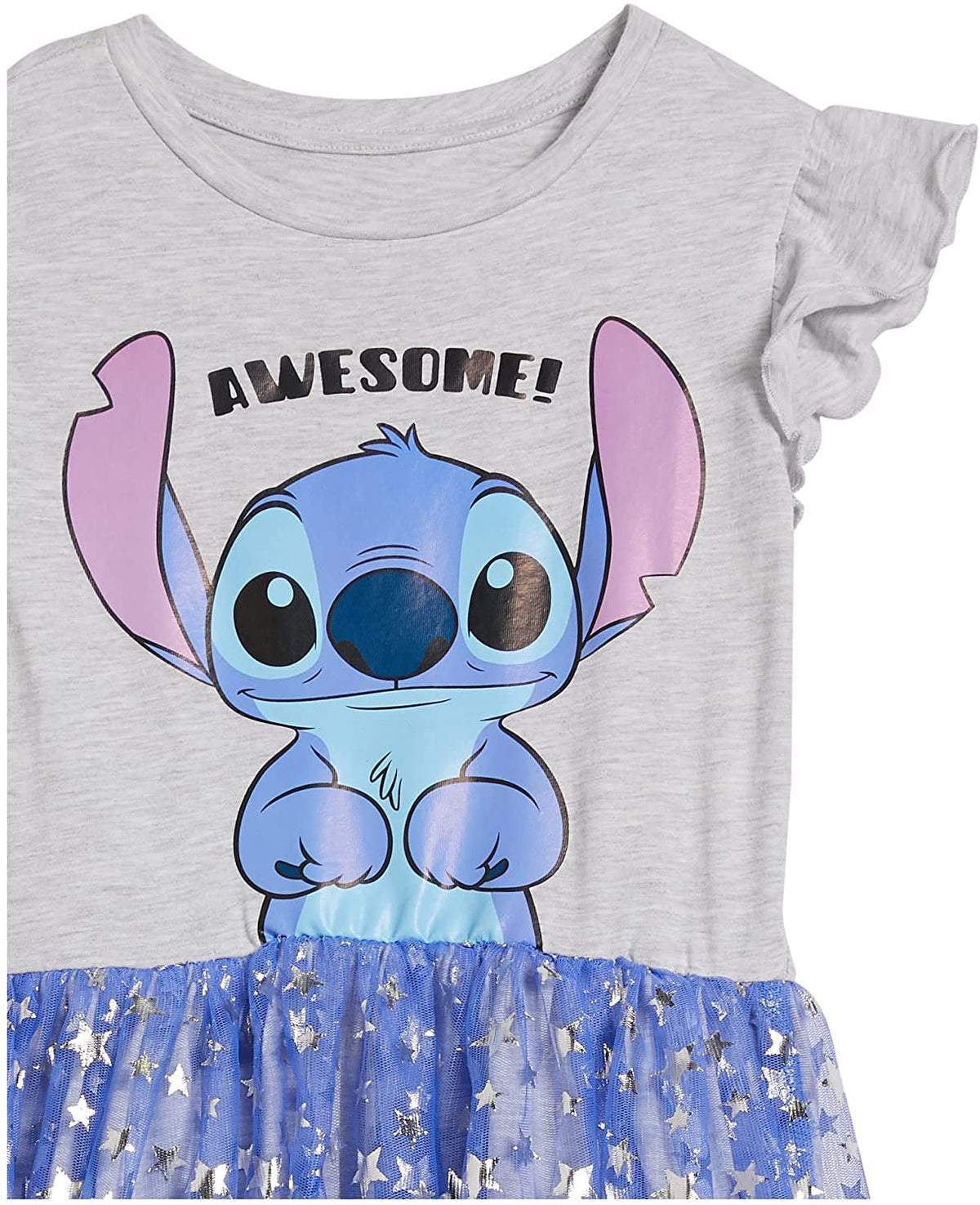 Disney Vestido de Tul con Mangas con Volantes y Puntadas - Tallas para niñas 4-16 Atuendo de Jugador para Niñas
