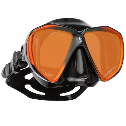 Scubapro Spectra - Máscara de Buceo con 2 Ventanas de bajo Volumen - negro bronce - lente espejo bronce