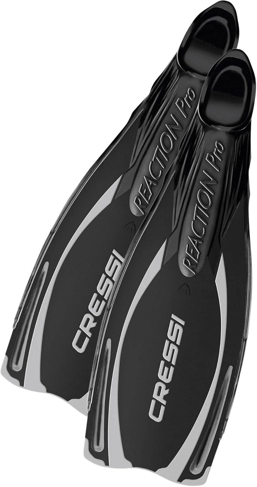 Cressi - Aletas de Buceo y Snorkel para Adultos - Potentes Aletas de Bolsillo Completo para pies - Reaction Pro: Made in Italy