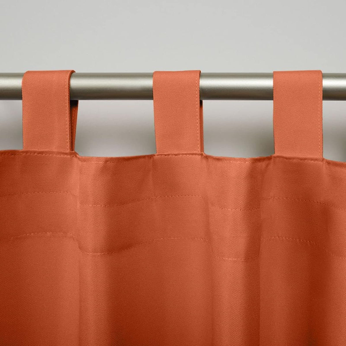 Exclusive Home Cabana - Panel de Cortina Superior de Gancho y Bucle para filtrar la luz, 54 x 84 Pulgadas, Color Naranja meca, Juego de 2
